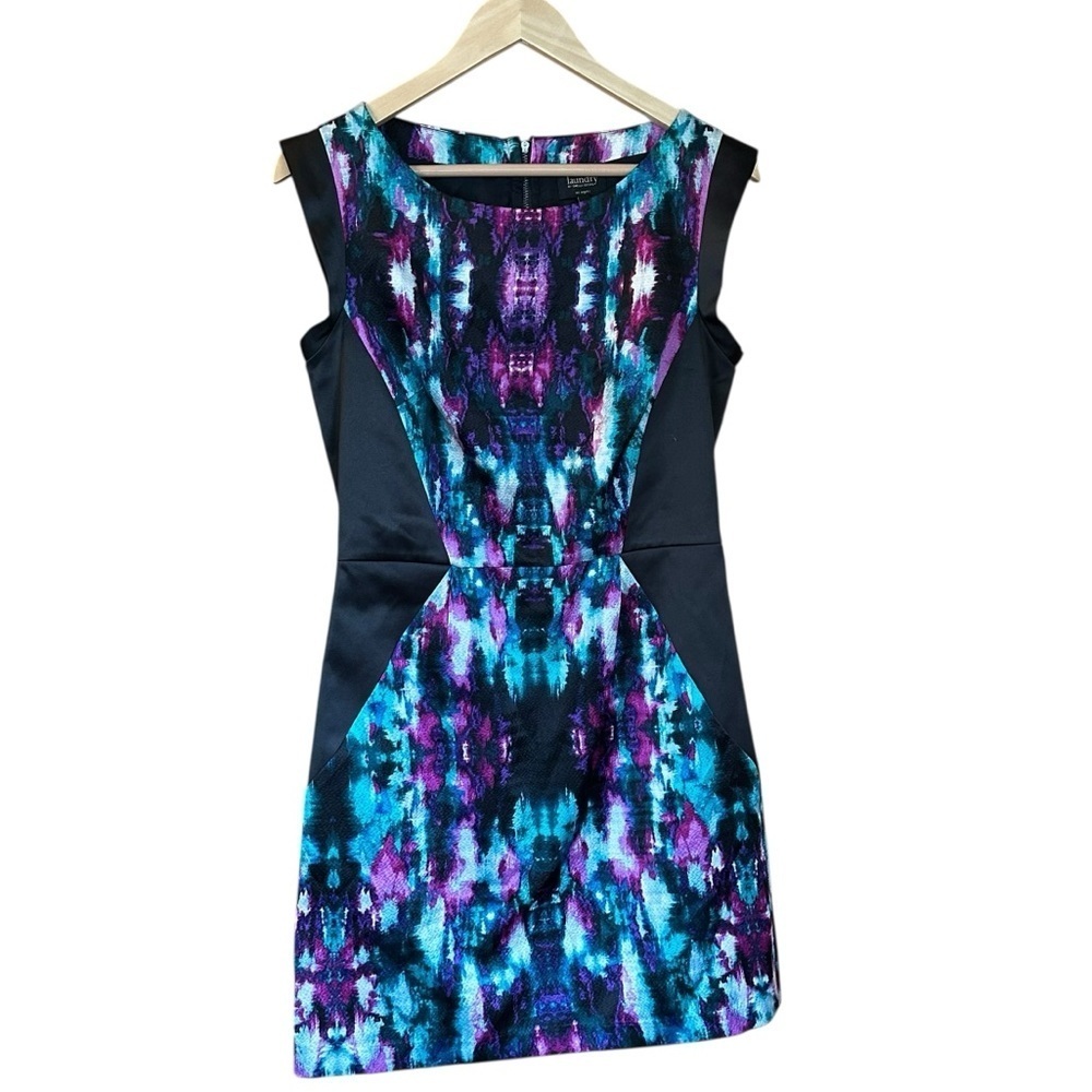 Laundry by Shelli Segal Silk Blend Sleeveless Shift Dress 8